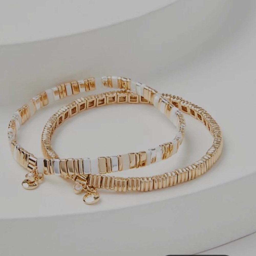 LOFT Gold and White Bracelet Set